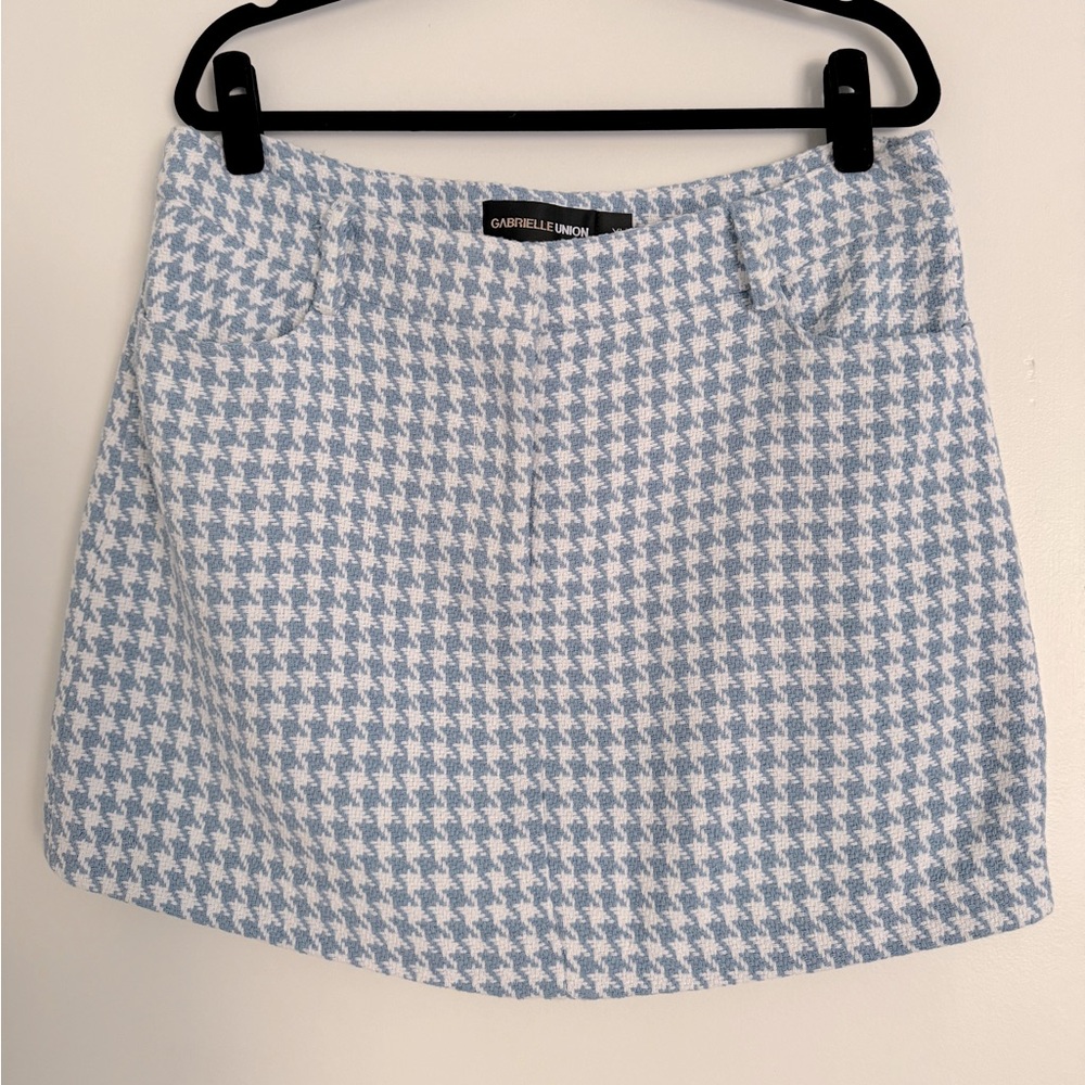 Gabrielle union houndstooth skirt